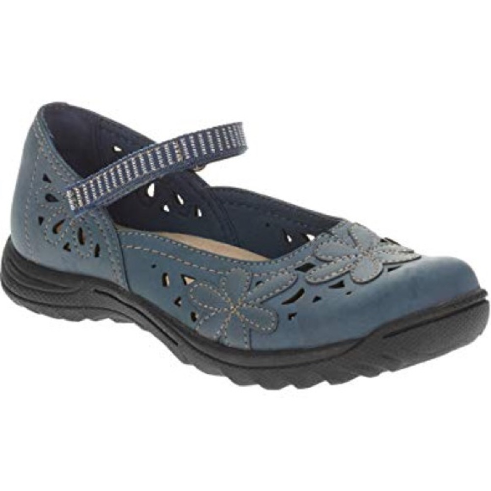 Earth Spirit Slate Blue Mary Janes - Vegan Leather